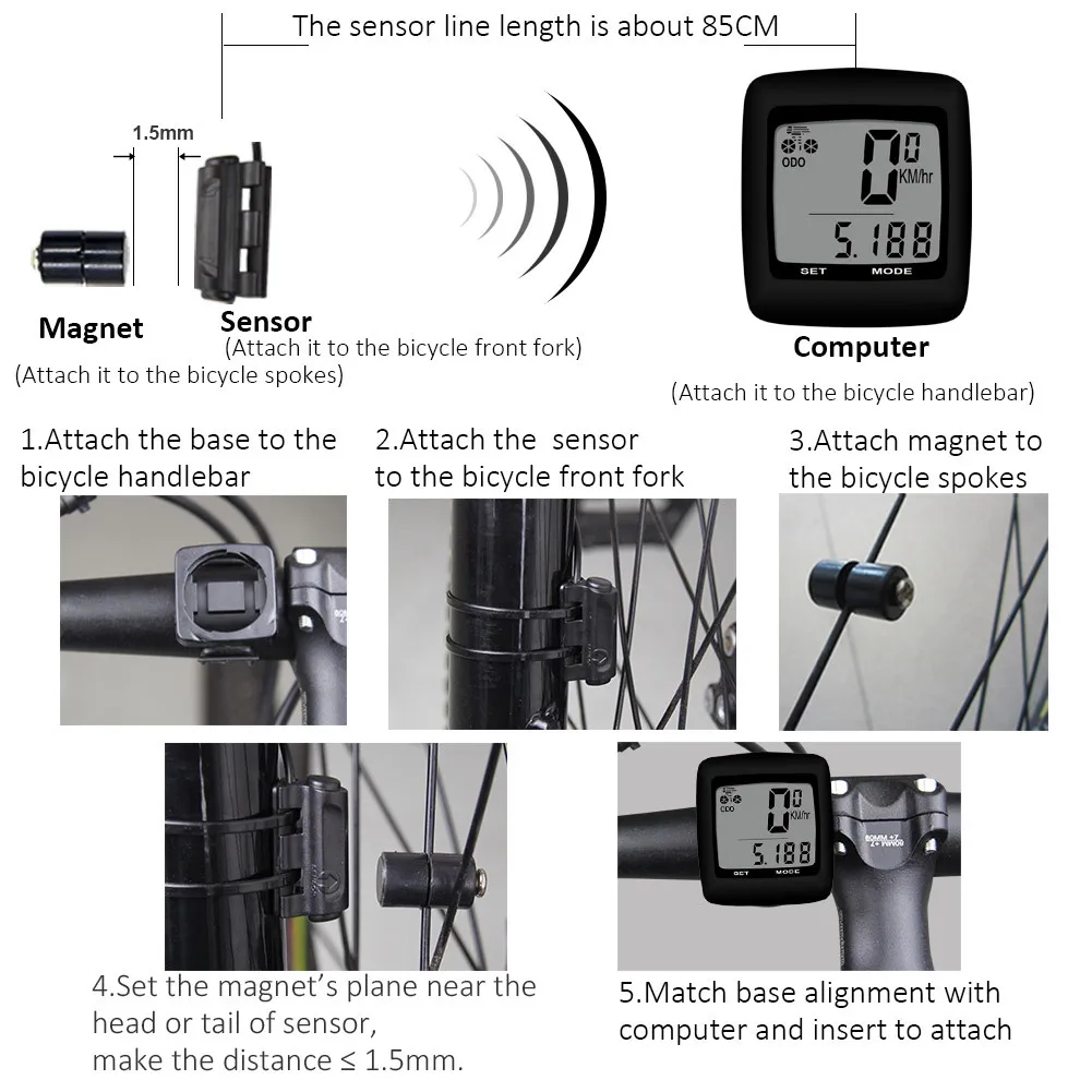 Велосипедный компьютер велосипедный спидометр и одометр водонепроницаемый для