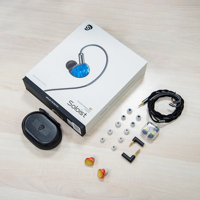 

Letshuoer Soloist HIFI IEMs In-ear Wired Headphones Dynamic Driver with Dual Pin OCC 2.5mm Balanced Cable and 4.4mm Adapter