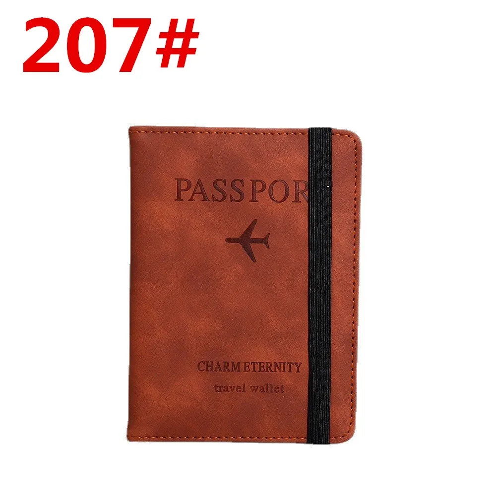 

207# Mens Passport holder Wallet Men's Card Holder Leather Luxury brand designer Women Purse Covers for Passport cover With Box