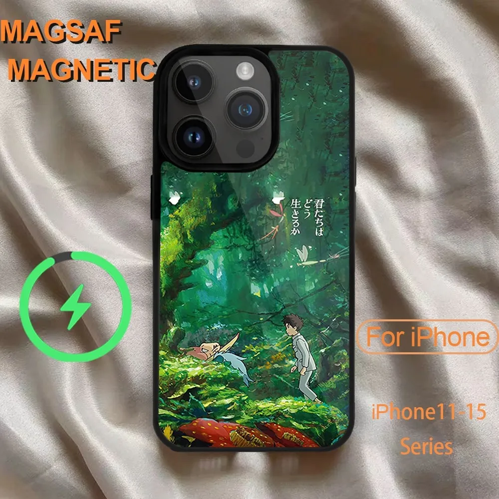 Чехол для телефона BEAST KINGDOM The Boy And H-Heron iPhone 14 13 12 11 15 Pro Max Magsafe с беспроводной