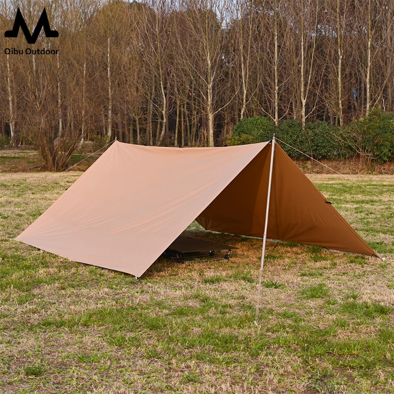 

Qibu Tarp Tent Outdoor Cotton Camping Picnic Shadow Sun Proof Tarp Shelter Trippy Canopy Sunshade Portable Rain Fly Tent