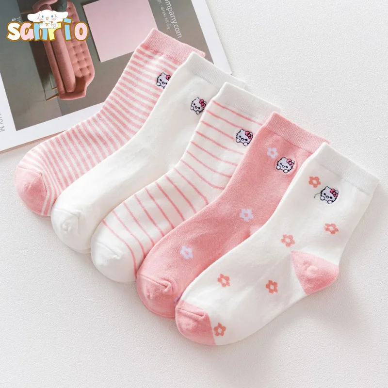 

Kawaii Anime Hello Kitty My Melody Socks Cotton Socks Fall Winter Mid-calf Socks Student Sports Socks Long Socks Girls Stockings