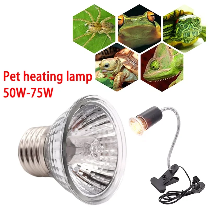 

2020JMT1Pc UVA+UVB Reptile Lamp Turtle Basking Lizard Heating Lam Amphibians Lizards Temperature Controller Tool 25/50/75W 220V