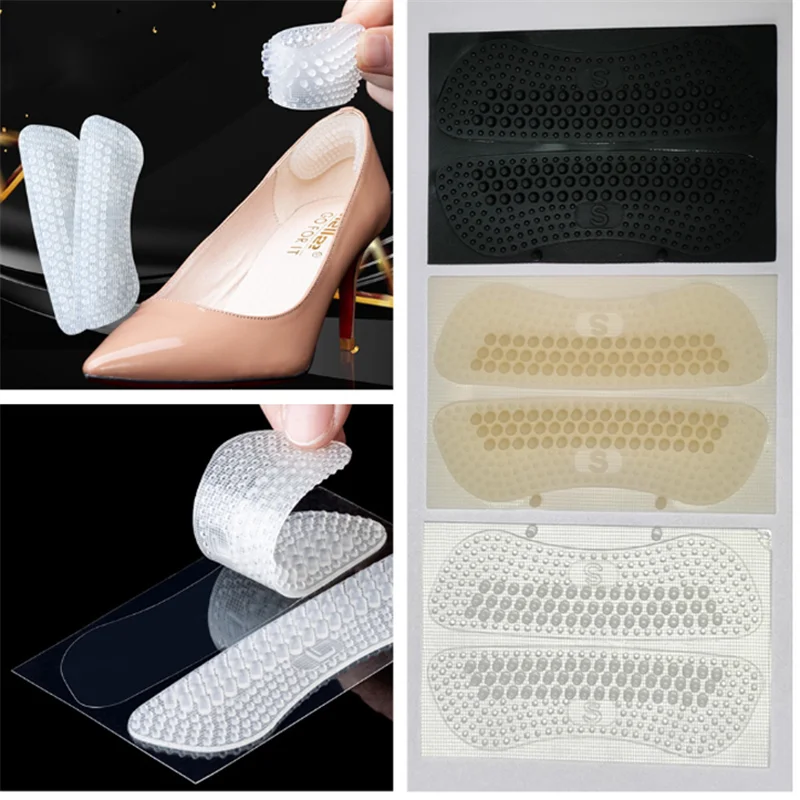 

1 Pairs Heel Insoles Silicone Pads Gel Transparent invisible Patch Pain Relief Anti-wear Feet Adhesive Back Sticker insoles