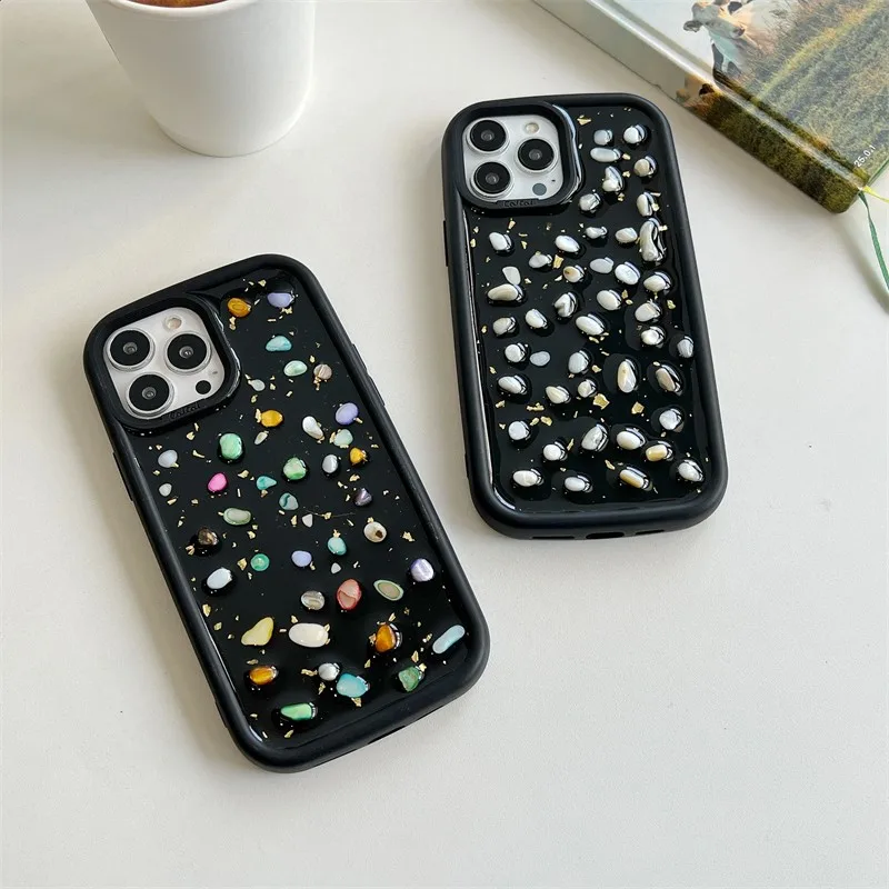 

Luxury Fashion Three-dimensional 3d Colour Cobblestone Female Phone Cover Case For Iphone 14 13 12 11 Pro Max Hard Coque Fundas