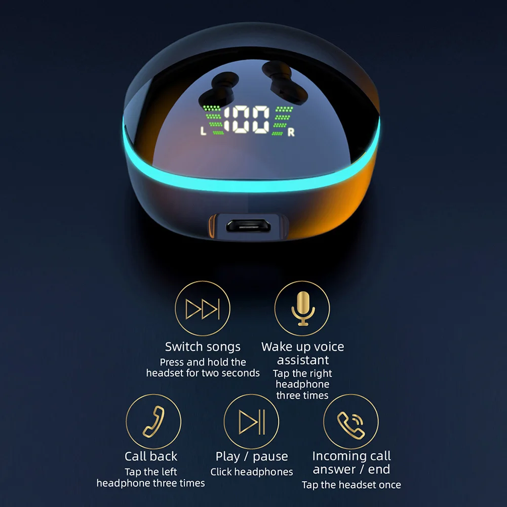 Оригинальная Беспроводная Bluetooth-гарнитура G9S спортивные наушники со встроенным