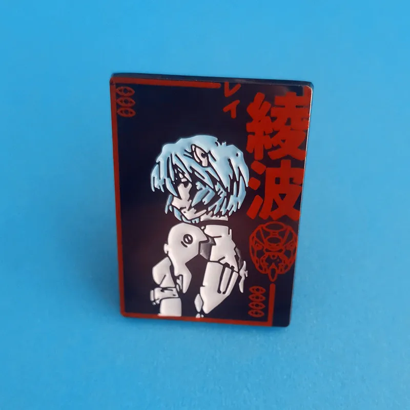 Черная эмалированная брошь-брелок Евангелион Рей айянами модель 00 брошь-пилот