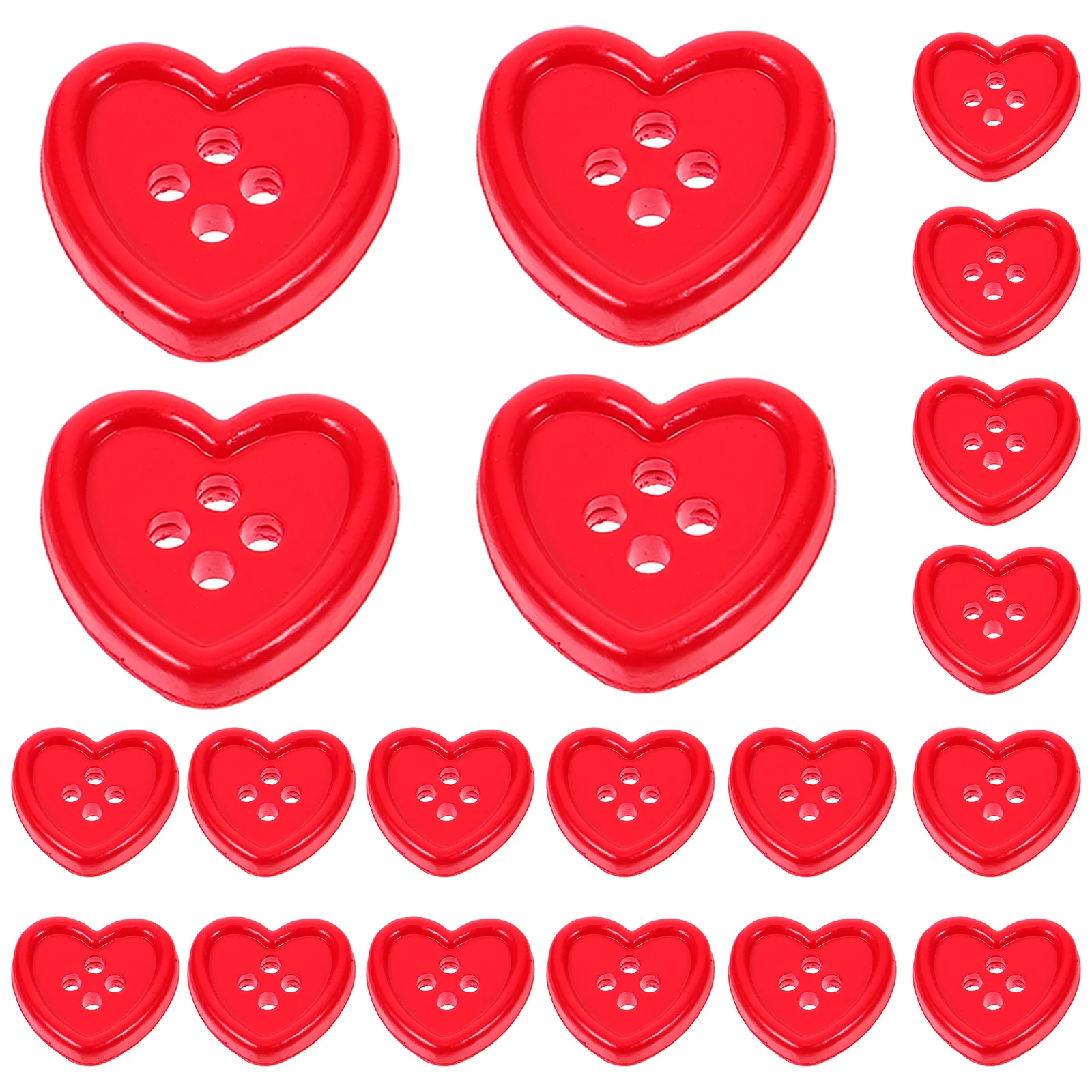 

50 Pcs Spray Paint Plastic Sweater Button Pants Decorative Buttons Heart Charm For DIY Crafting Child