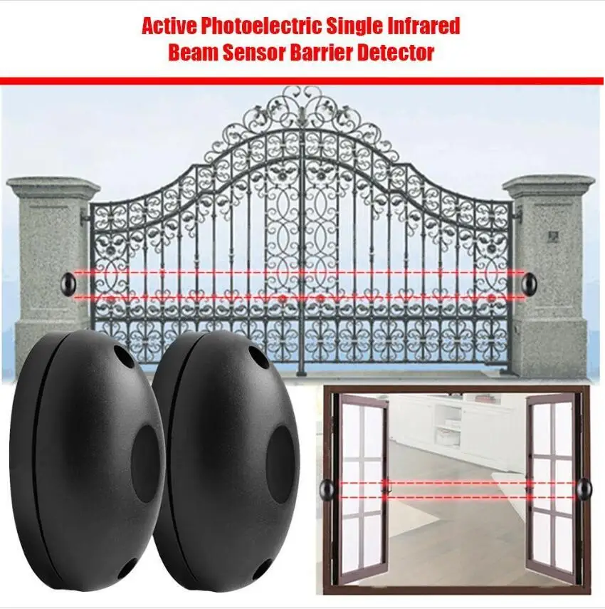Garage Safe Infrared Detector IP55 Security Set Profession Alarm Door Sensor Photocell 20m 12VAC/DC Safety Wired Beam Gate Swing