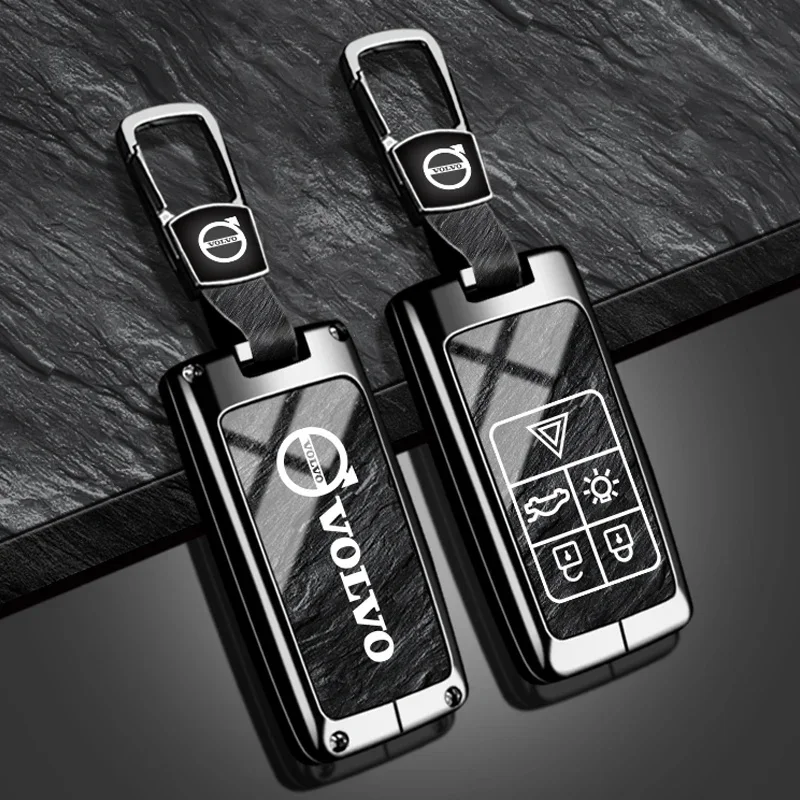 Прочный чехол для смарт-ключа с кольцом для ключей для Volvo XC40 XC60 XC90 S60 S90 V50 V70 V90 V60 V40 S80 EX30 EX90, защита от царапин, 1 шт. (art.: 3920da987fec9) - 3920da987fec9