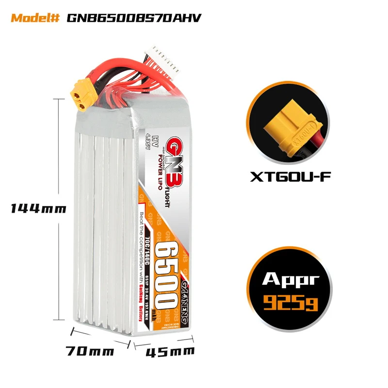 Gaogeng GNB 8S HV 30.4V 6500mAh 70C Lipo XT60 Lipo battery Gaogeng GNB 8S HV 30.4V 6500mAh 70C Lipo XT60 Lipo battery