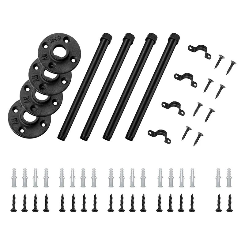 

4 Pack 8 Inch Shelf Brackets Heavy Duty Floating Shelf Brackets For Floating Wood Shelves Rustic Wall Mounted