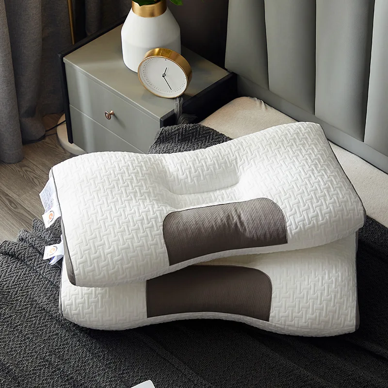 

Adult Soy Fiber Neck Brace Pillow for Sleeping Antibacterial Anti-Mite Slow Rebound Soft Relax Cervical Pillows Bedding 74x48cm
