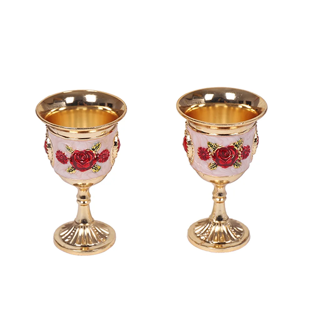 Стакан из цинкового сплава с инкрустацией резной белый стеклянный стакан посуда