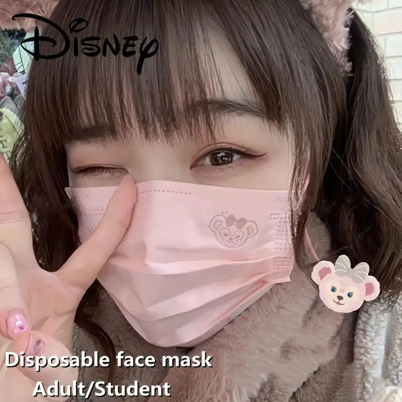 

Одноразовая маска для лица Disney Kawaii ShellieMay Mascarillas аниме Мультяшные розовые 3-слойные пылезащитные дышащие защитные маски для взрослых
