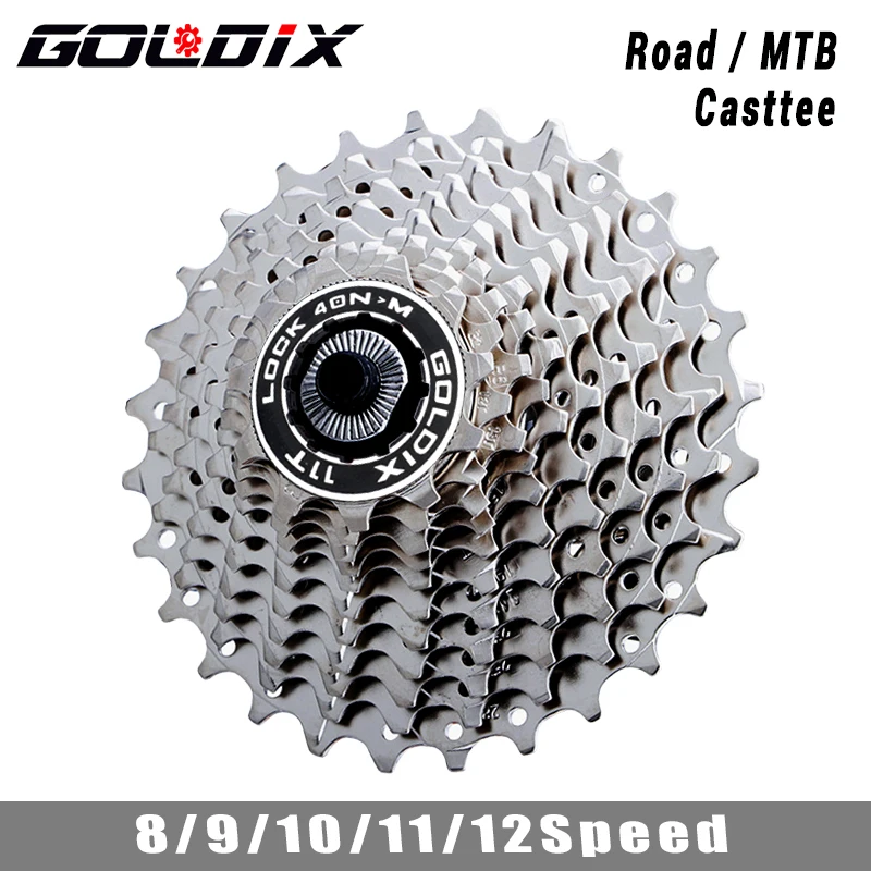 GOLDIX road bike freewheel 11-25 / 28/32/34 / 36T bicycle flywheel steel 8/9/10/11S speed cassette freewheel for Shimano SRAM