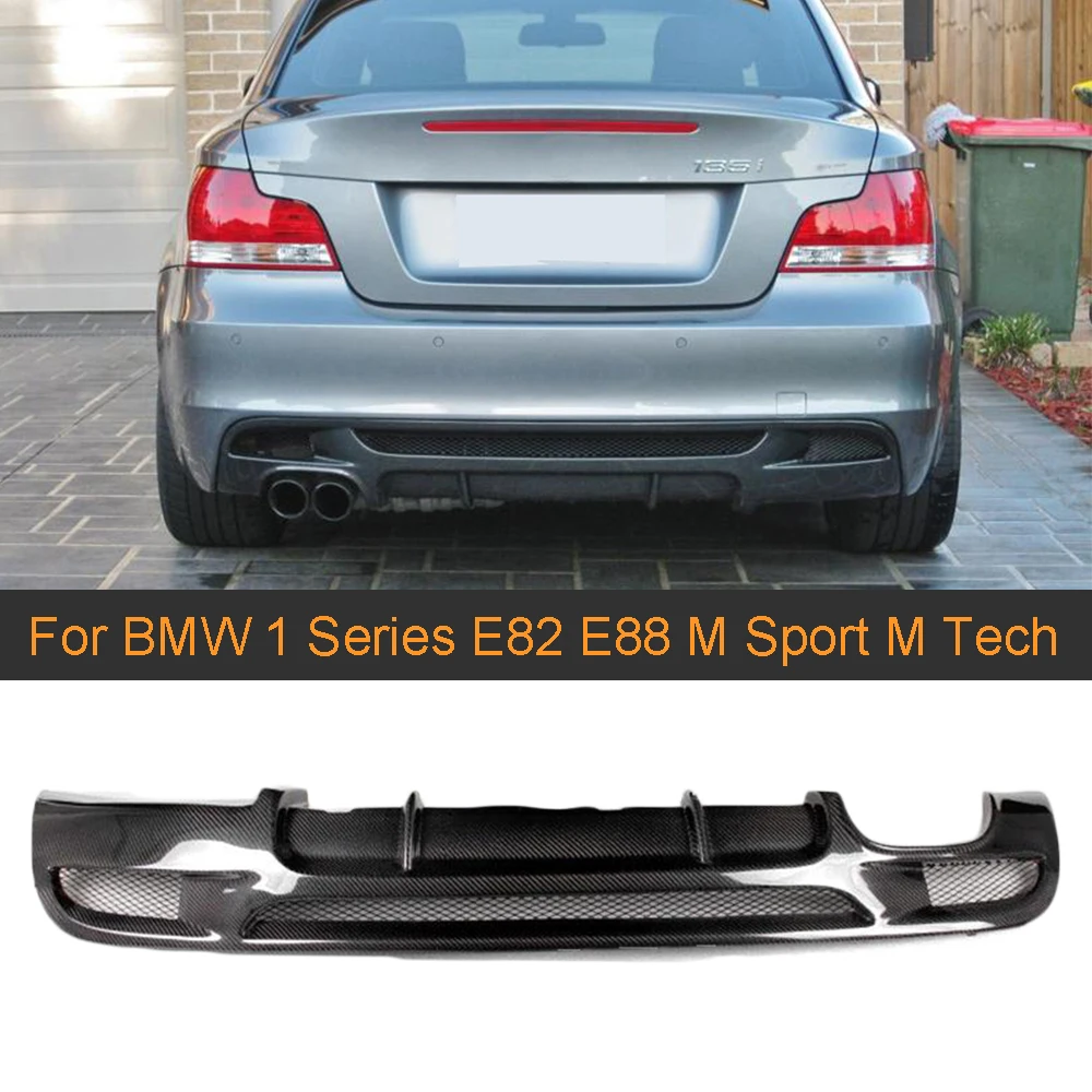 

1 Series Carbon Fiber Car Rear Bumper Diffuser Lip Spoiler For BMW E82 E88 M Sport 2 Door Only 07-13 Convertible Non Hatchback