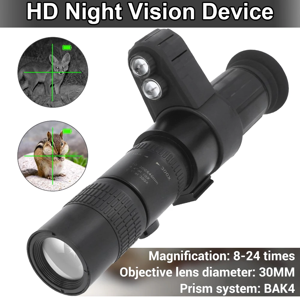

Monocular Night Vision Device HD with Optical Cross Cursor Sight 500M Infrared Day Night Use Night-Vision Hunting Equipment