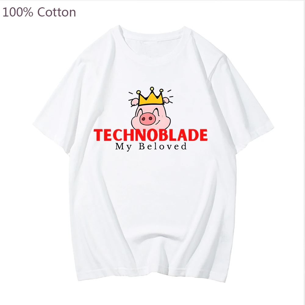 

Technoblade My Beloved Tshirt Dream SMP Men/Women Summer T-shirt Casual Hip Hop Streetwear Unisex Cotton Tees