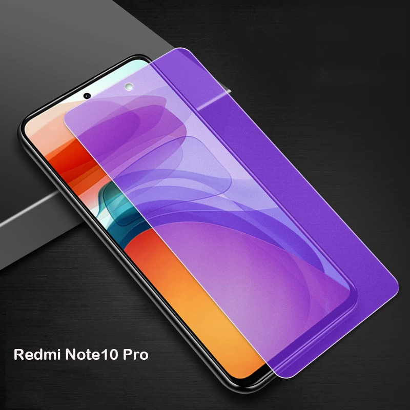 

9H Anti Blue Matte Tempered Glass for Redmi Note10 Pro Max 5G 10T 10S RedmiNote10 Screen Protector Safty Glass No Fingerprint