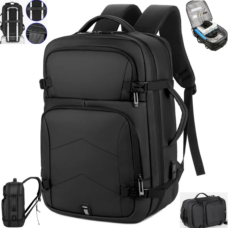 

Large 15.6 inch Laptop Backpack Men Business Notebook Rucksack Waterproof Bag Pack USB Charging Travel Camera Student Backpacks