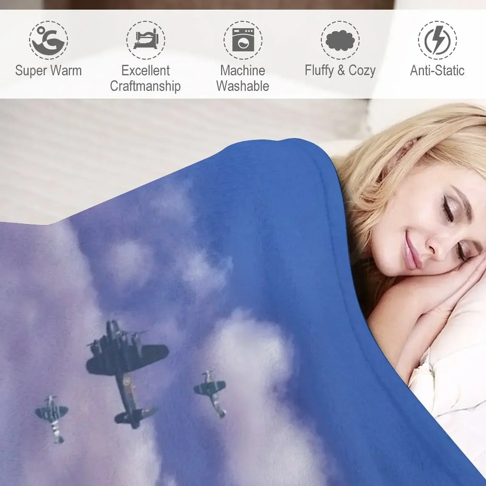 Cuckmere Flyby Throw Blanket blankets and throws Retros Blankets