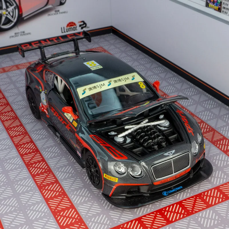 Модель автомобиля Bentley Continental GT3 из сплава, масштаб 1:24, с открывающимися дверями и капотом, тонкая работа, высокое качество. (art.: 3920dac76c3fe) - 3920dac76c3fe