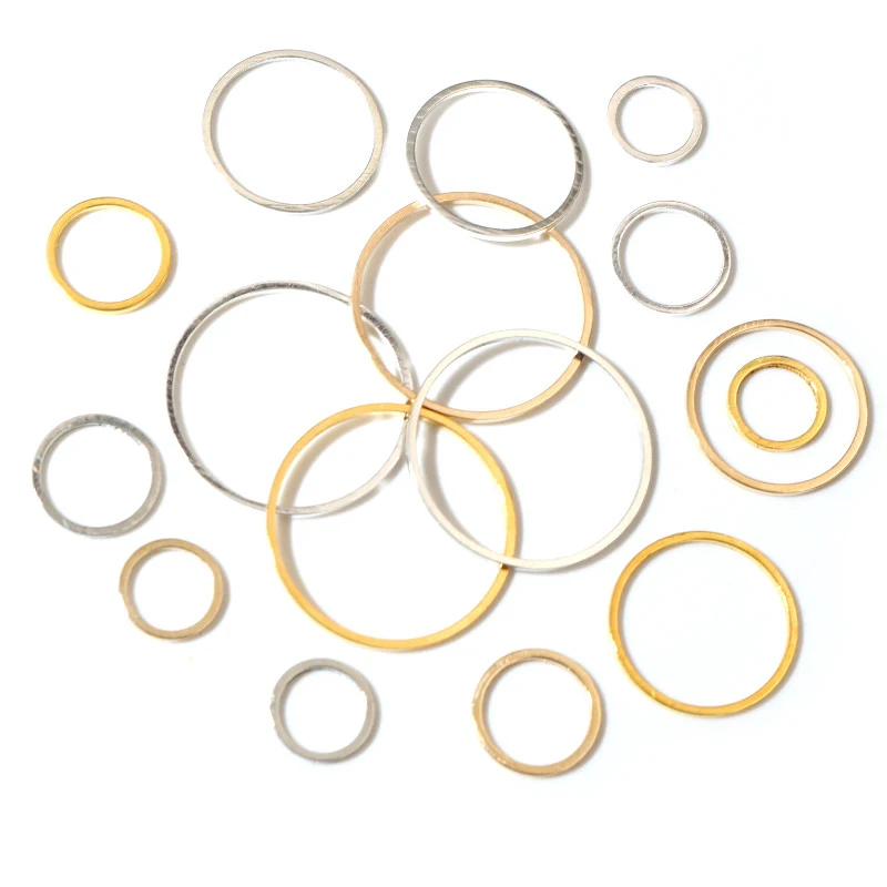8-40mm Brass Closed Ring Earring Wires Hoops Pendant Connectors Rings For DIY Jewelry Making Supplies Accessories