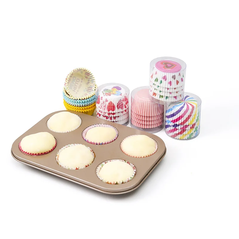 

100Pcs/Set Muffin Cupcake Paper Cups Patisserie Wrapper Liner Baking Cake Tray DIY Decoration Tools Packing Box Party Supplies