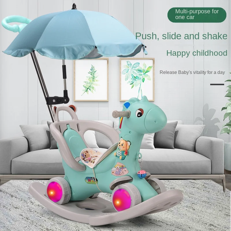 0-6 Years Baby Scooter Children Rocking Horse Rocking Horse Dual Use Rocking Chair Baby Toy Children Rocking Horse Ride On Toys