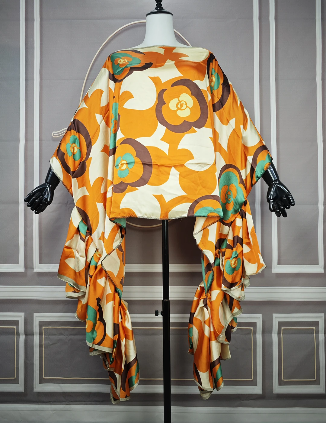 Блузка женская шелковая свободного покроя модная рубашка в мусульманском стиле