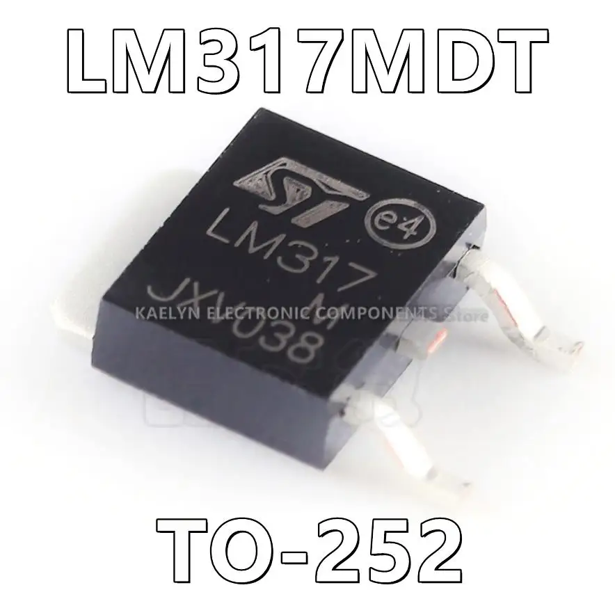 

20Pcs/lot LM317MDT LM317 Linear Voltage Regulator IC Positive Adjustable 1 Output 500mA TO-252