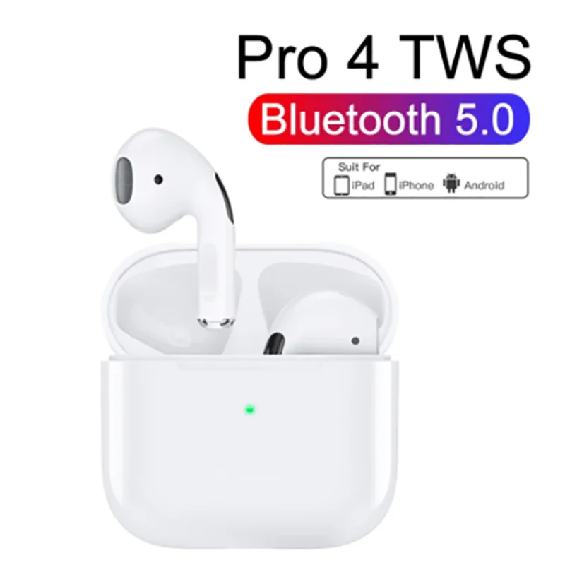 

Mini Air Pro 4 Wireless Earbuds Bluetooth Headphones Earpoddings Touch Control Earphone Stereo Hands-free Mic Headset For iPhone