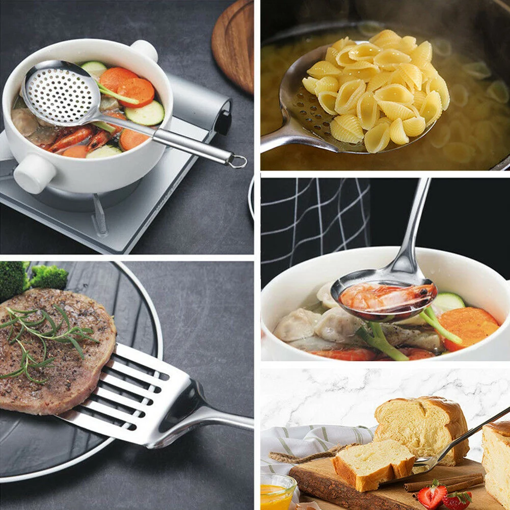 

5 шт., ложка-дуршлаг для кухни, из нержавеющей стали