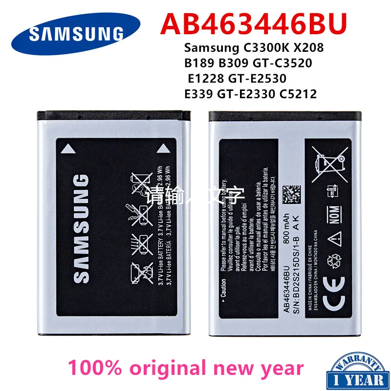 

Orginal AB463446BU AB463446BE AB553446BU Battery For Samsung C3300K X208 B189 B309 GT-C3520 E1228 GT-E2530 E339 GT-E2330 C5212