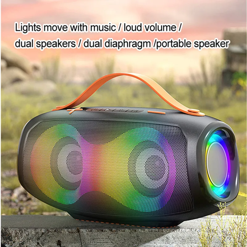 

Portable Waterproof High Power Wireless Bluetooth Sound Effect RGB Lighting Stereo Home Theater Sound Effect Wireless Subwoofer