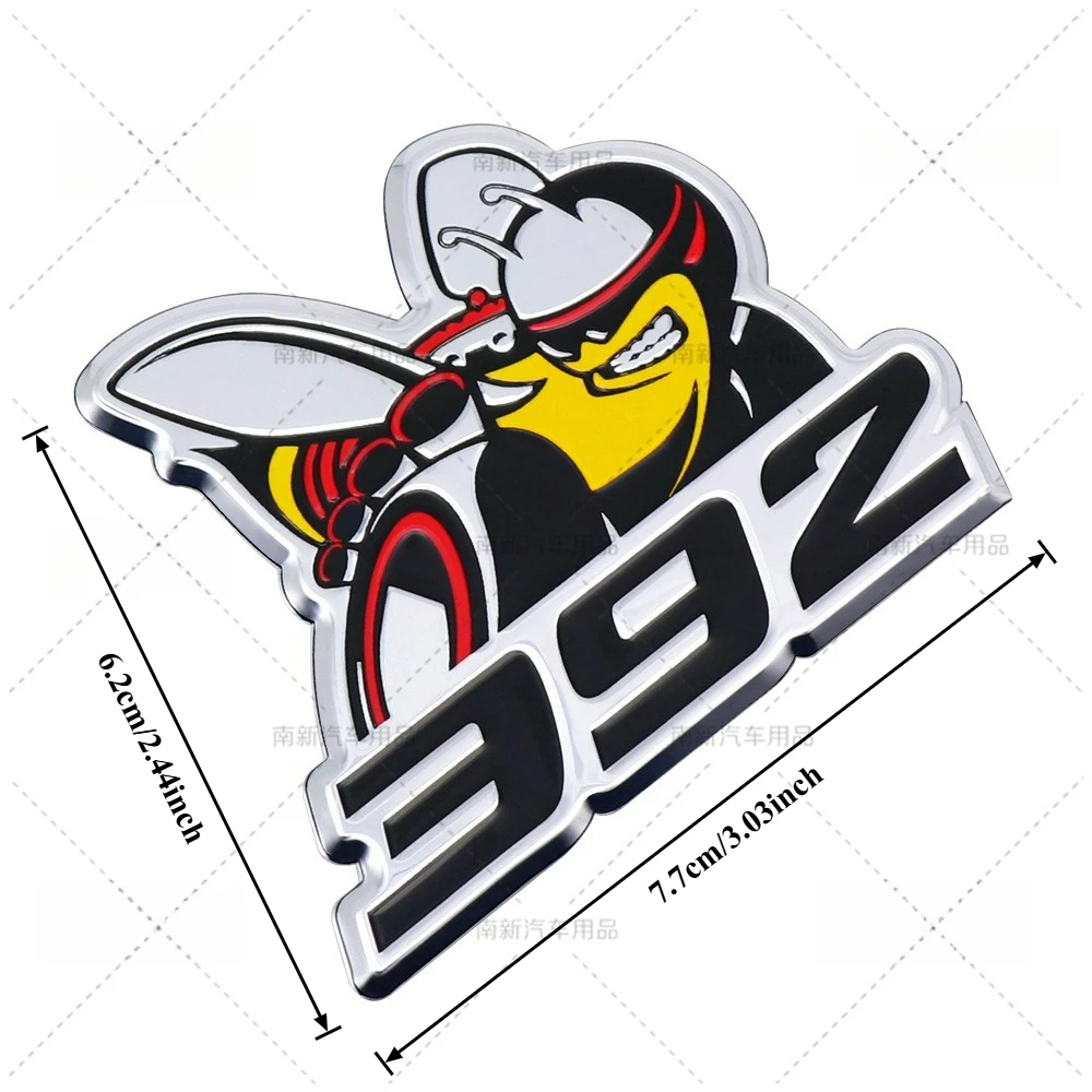 

Модификационные металлические 3D наклейки для автомобиля, элемент пчелы 392, мощный штекер, украшение для кузова, чехол для царапин, автомобильные аксессуары