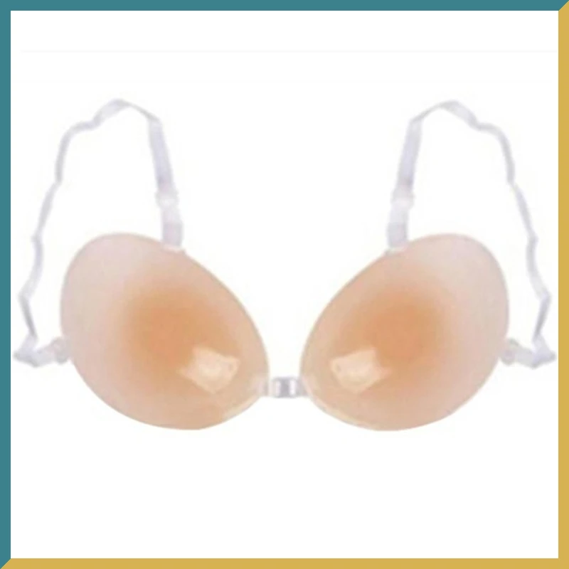 Invisible Silicone Bras For Women Wedding Dress Underwear BraletteClear Strap Multiway Strapless Front Closure Brassiere