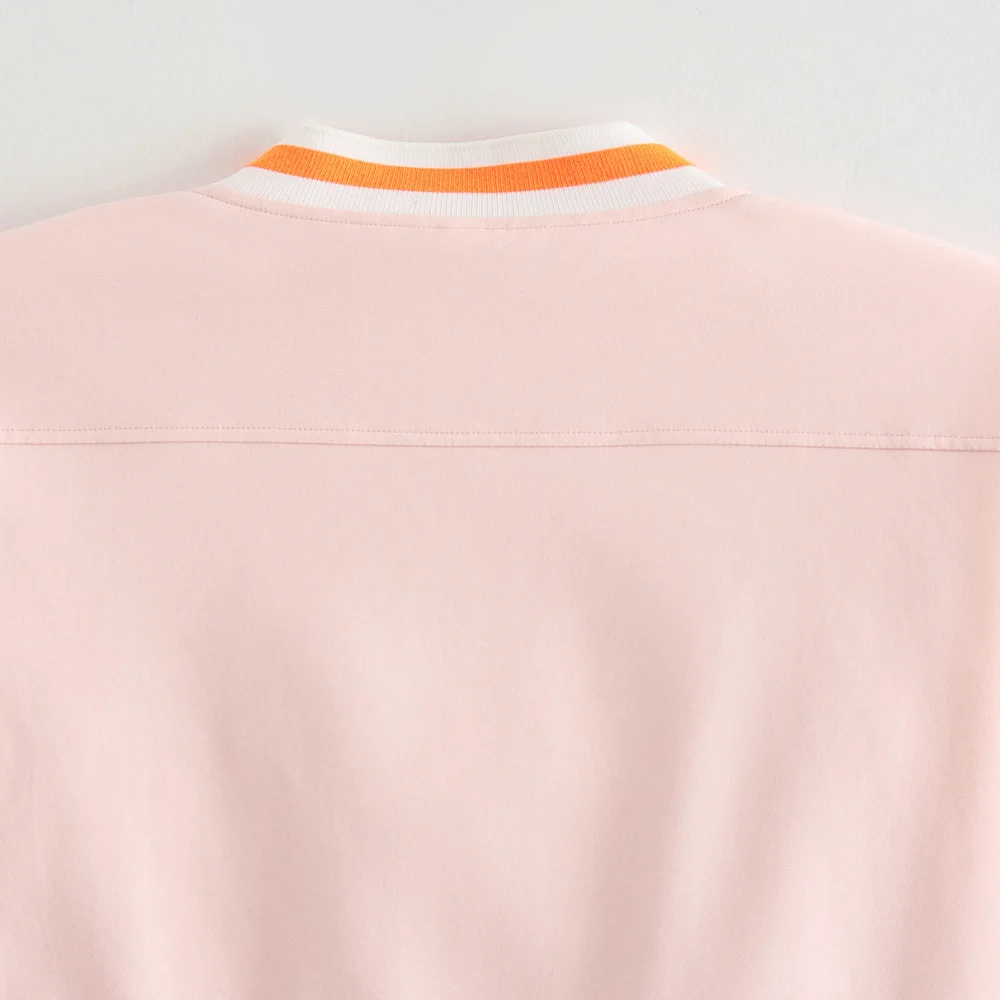 ZATT 2024 Осенняя Милая Розовая Дизайнерская Женская Куртка С Карманами Длинным