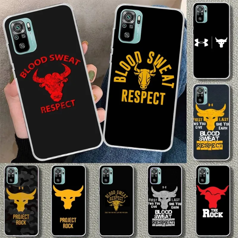 Чехол для телефона Project Rock Xiaomi 12 11T 10 9 Redmi Note 10S Pro 9A 8 прозрачный чехол |