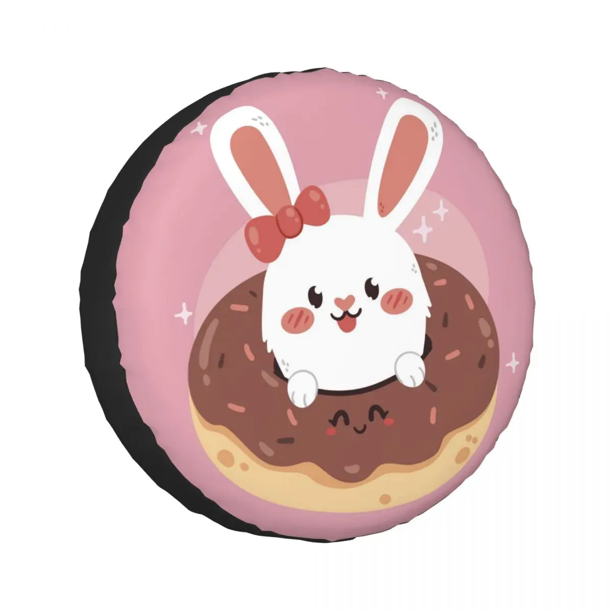 

Universal Car Tire Cover Case Spare Tire Wheel Bag Tyre Spare Storage Cover Polyester Cute Rabbit Illustrations