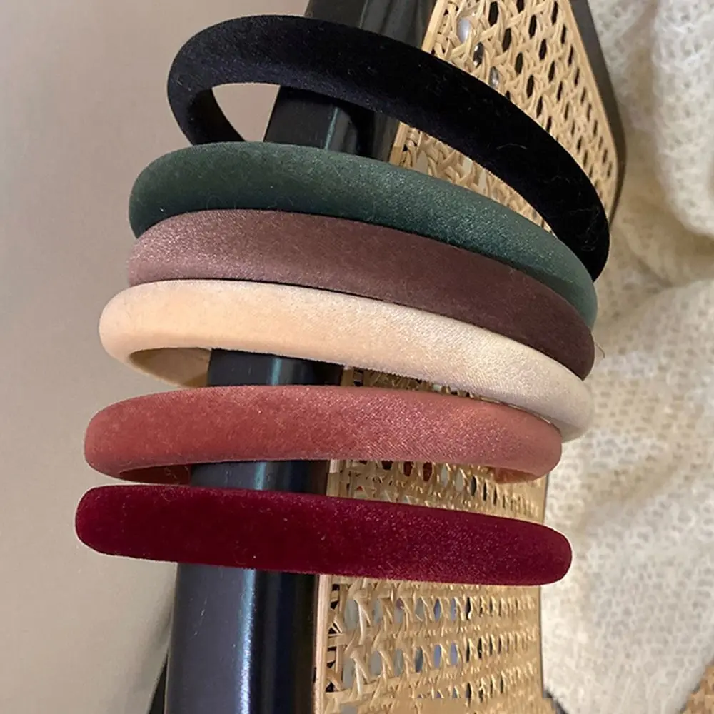 

Solid Color For Female Makeup For Girls Headwear Velvet Hair Hoop Women Headband Hair Accessories Korean Style Headband