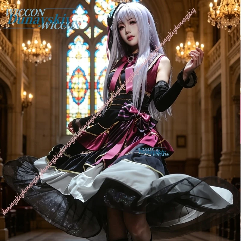 Фото Женское платье в стиле Лолита BanG Dream Decennial Yukina Minato, костюм для косплея, комплект с париком, костюмы для ролевых игр на Хэллоуин и Рождество №2