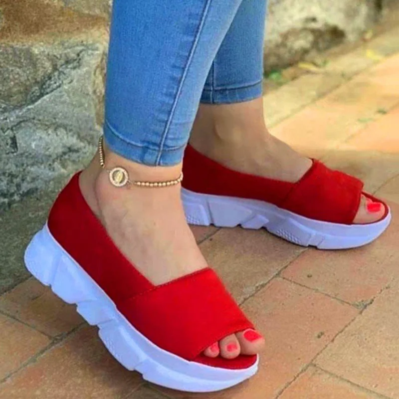 

Sandals Women 2022 Slip On Platform Sandals With Heels Summer Shoes Women Heels Sandalias Mujer Fashion Wedges Shoes for women