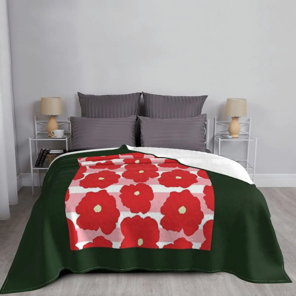 Unikko мягкое сверхлегкое покрывало на кровать с цветочным дизайном без рукавов