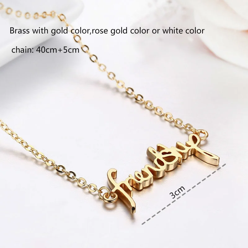 Женское колье с буквенным кулоном Дружба | Украшения и аксессуары