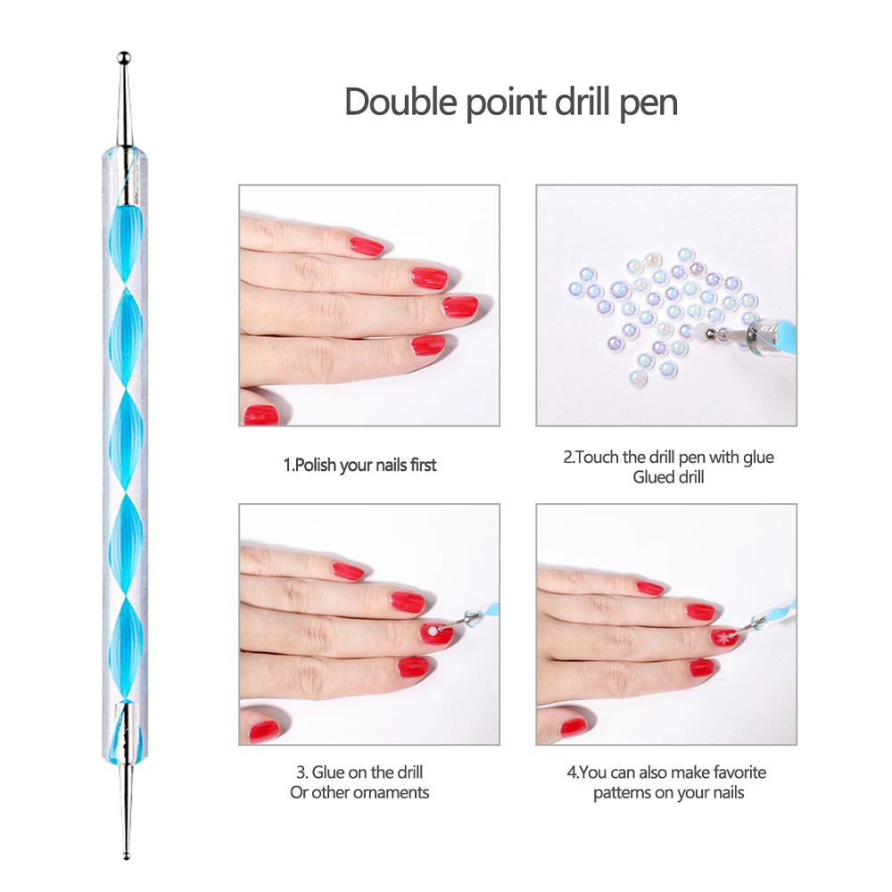 Набор для маникюра HALAIMAN пилка полировки ногтей вилка омертвевшей кожи толкатель