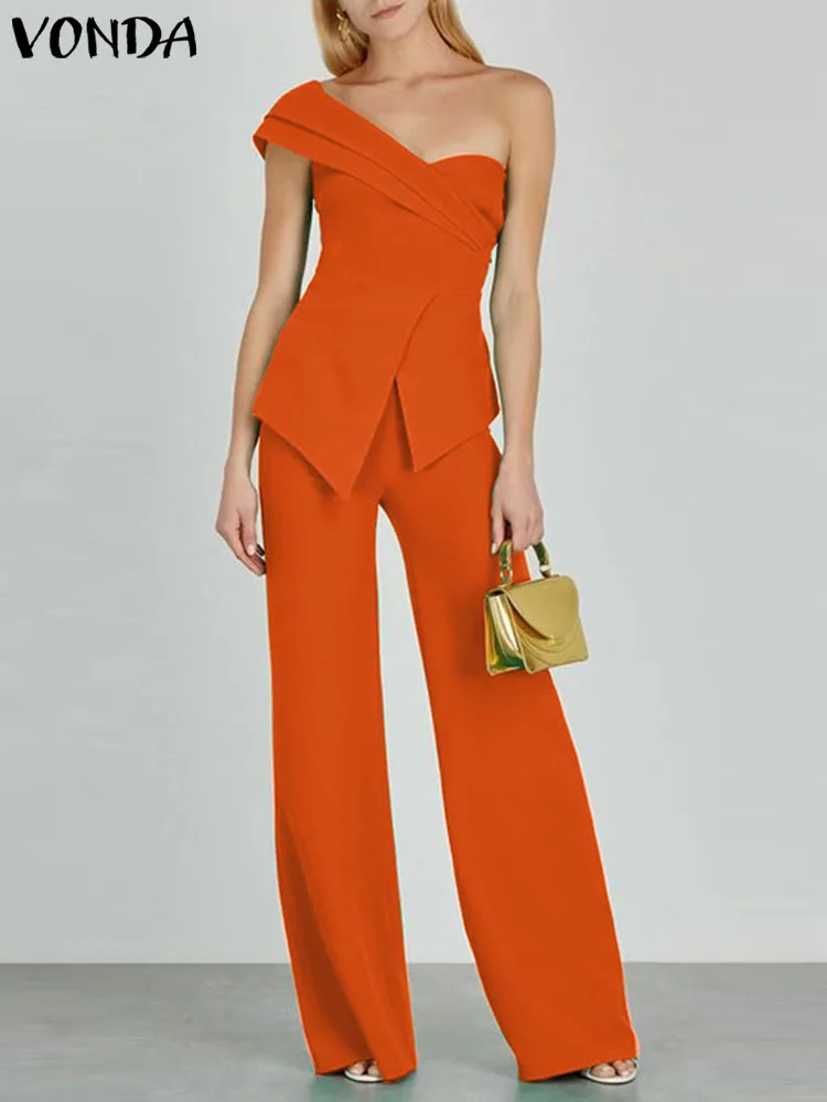 Женский Цельный Офисный Костюм Vonda С Брюками Полной Длины Со Средней Талией И