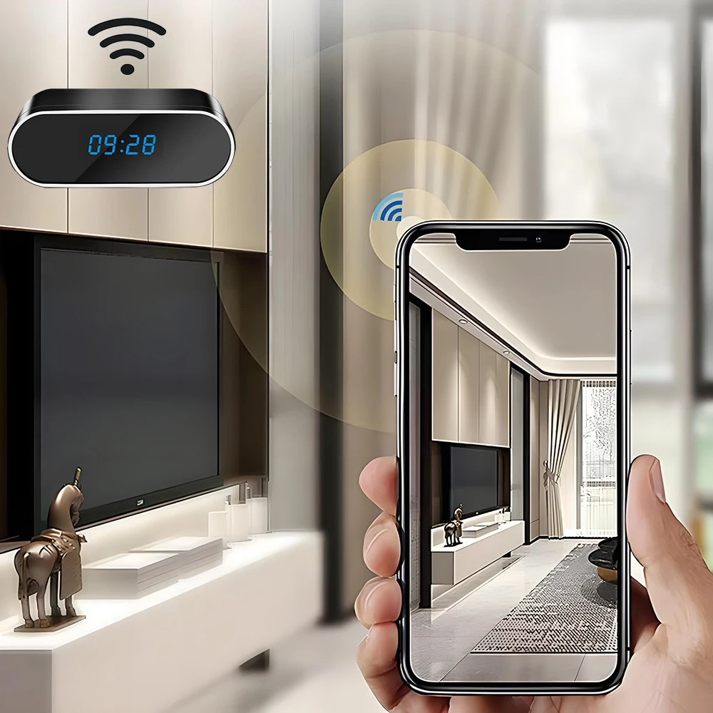 Полностью обновленная и улучшенная камера-часы WIFI mini 4K HD, поддерживающая инфракрасное ночное видение, мобильное обнаружение и удаленный просмотр. (art.: 3920cb2cdd47f) - 3920cb2cdd47f