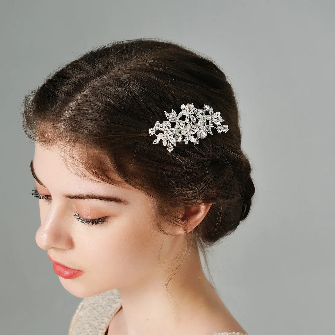 Miallo Роскошная искусственная головка Свадебный зажим для волос женщин Свадебные
